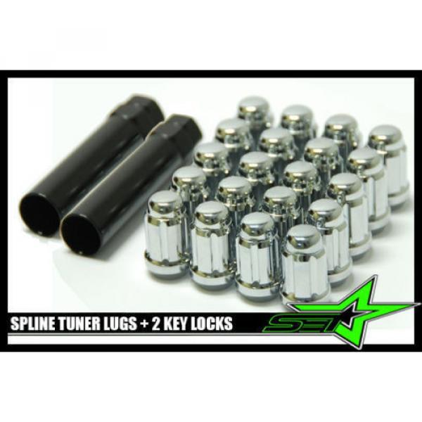 20X 6 SPLINE 12X1.25 LOCKING SECURITY LUG NUTS 2KEYS | FITS ALL NISSAN CAR STUDS #1 image