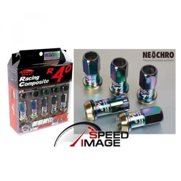 PROJECT KICS R40 LUG NUTS WITH LOCKS NEO CHROME 12X1.50 16+4 TUNER SET #2 image