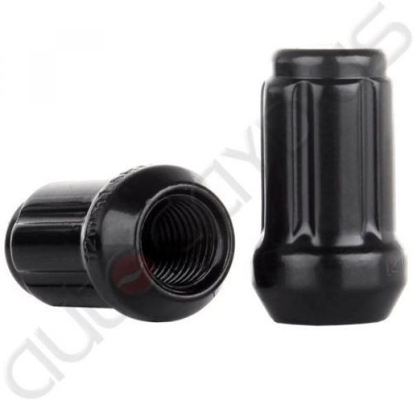 20 X BLACK  SPLINE TUNER RACING LUG NUTS AND 2 LOCK KEYS M12X1.5|1.38 Inch Tall #4 image