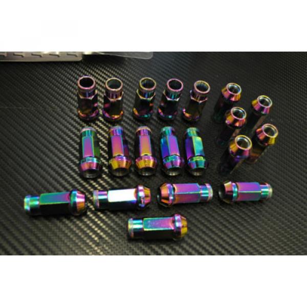 NEO Chrome Titanium JDM LUG NUTS 12X1.25  20 pcs locks key SUBARU #1 image