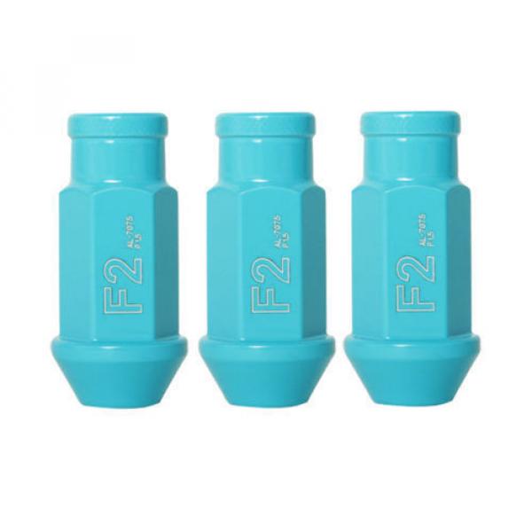 FUNCTION FORM TIFFANY BLUE ALUMINUM OPEN EXTENDED LUG NUTS 12X1.5 20 PCS ACORN #1 image