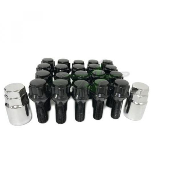 20 BLACK BMW LUG BOLT LOCKS + 2 KEYS 12x1.5 | FITS MOST E36 E46 F10 F30 F20 M3 #5 image