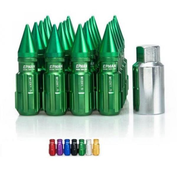 GREEN Tuner Extended Anti-Theft Wheel Security Locking Lug Nuts M12x1.5 20pcs #1 image