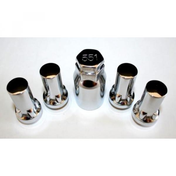 Locking Lug Nuts Wheel Lock Bulge Acorn Closed White Knight New Set of 4 w/ Key #2 image