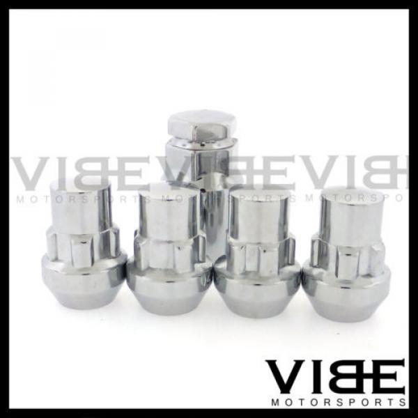 (4) 14X1.5 CHROME ACORN WHEEL LUG NUT LOCKS SET OF 4 WITH KEY #3 image