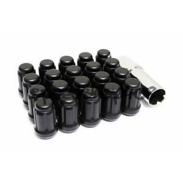 Z RACING TUNER SPLINE STEEL FLAT BLACK CLOSED ENDED LUG NUTS 12x1.5MM 20 PCS R #1 image