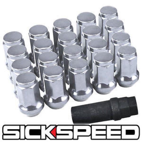 20 CHROME STEEL LOCKING HEPTAGON SECURITY LUG NUTS LUGS WHEELS/RIMS 12X1.5 L07 #1 image