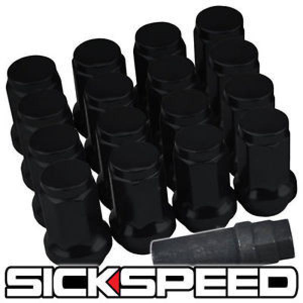 SICKSPEED 16 PC BLACK STEEL LOCKING HEPTAGON SECURITY LUG NUTS LUGS 12X1.25 L11 #1 image