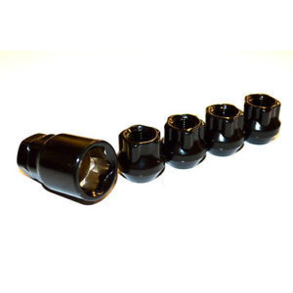 NNR OPEN ENDED SPLINE LUG NUT WHEEL LOCK SET BLACK 12X1.5 #1 image