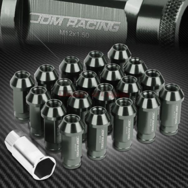 20 PCS M12 X 1.5 ALUMINUM 50MM LUG NUT/WHEEL LOCK+ADAPTER KEY GRAY #1 image