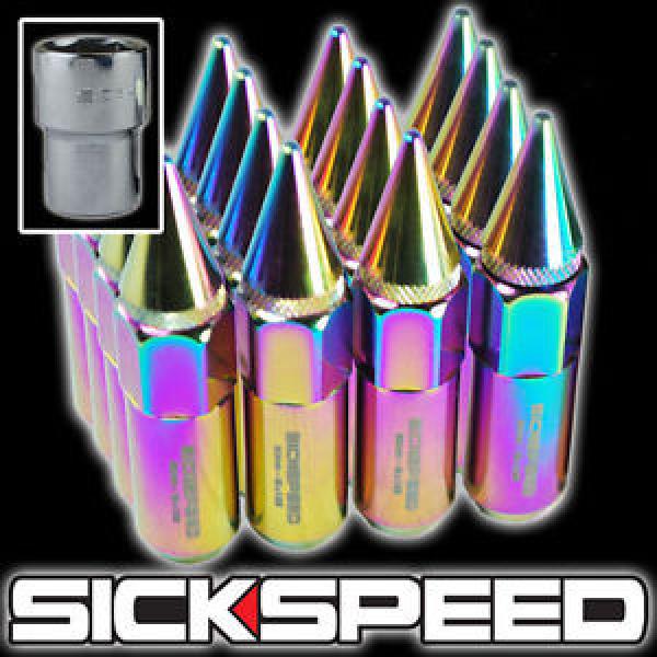 16 NEO CHROME 60MM EXTENDED TUNER LOCKING LUG NUTS LUGS WHEELS/RIMS 12X1.5 L16 #1 image