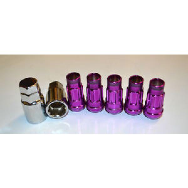 VARRSTOEN V48 OPEN ENDED EXTENDED LUG NUT LOCK SET 12x1.25 PURPLE WITH KEY #1 image