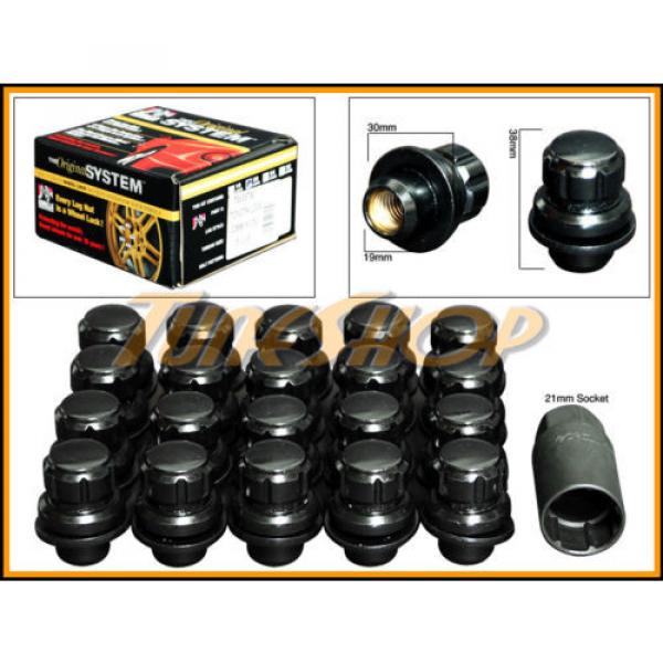 20 ALL LOCK GORILLA MITSUBISHI STOCK FACTORY WHEELS RIM MAG LUG NUT 12X1.5 BLACK #1 image