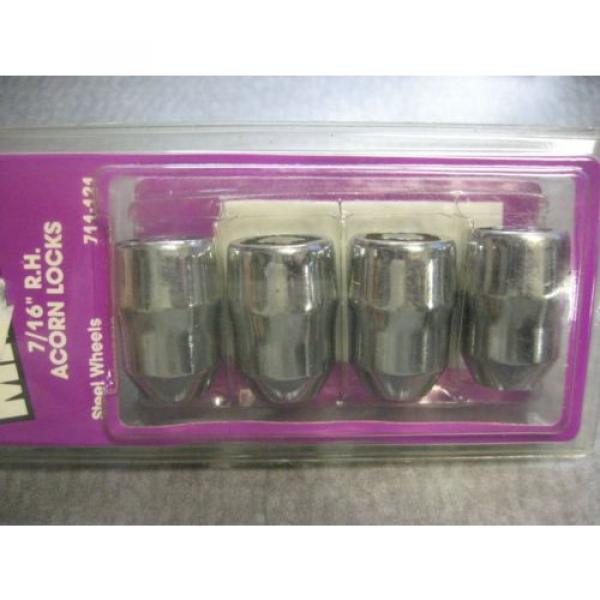 LUG MASTER CHROME LOCKING LUG NUTS WITH KEY 7/16&#034; STUD ACORN STYLE GM CARS NEW #1 image