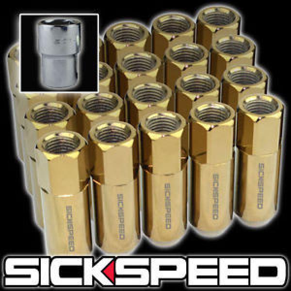 20 24K 60MM ALUMINUM EXTENDED TUNER LOCKING LUG NUTS LUGS WHEELS/RIMS 12X1.5 L17 #1 image