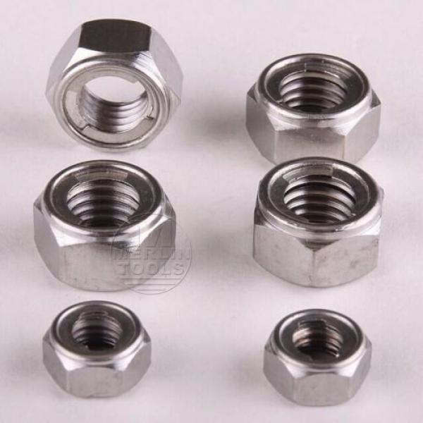 52Pcs M3 M4 M5 M6 M8 M10 M12 304 Stainless Steel Lock Nuts Hex Self-lock Nuts #5 image