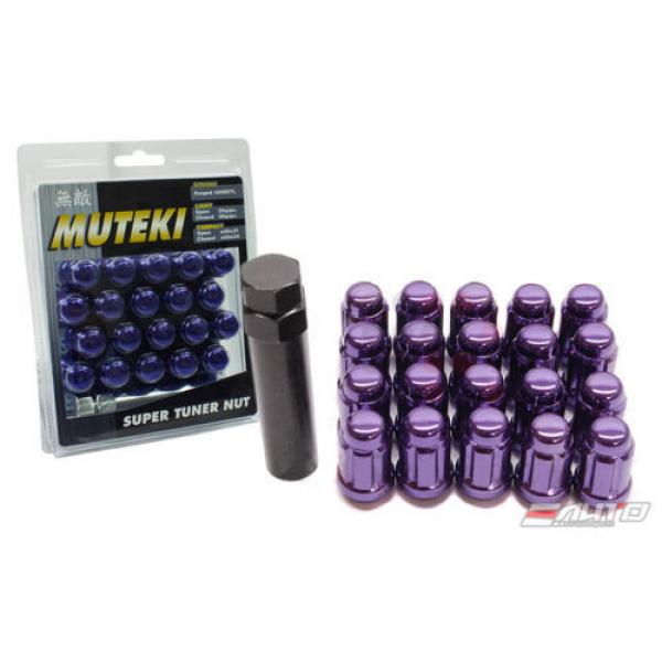 SPLINE 34mm MUTEKI WHEEL LOCK LUG NUT 12x1.25 M12 P1.25 PURPLE CLOSE END a #1 image