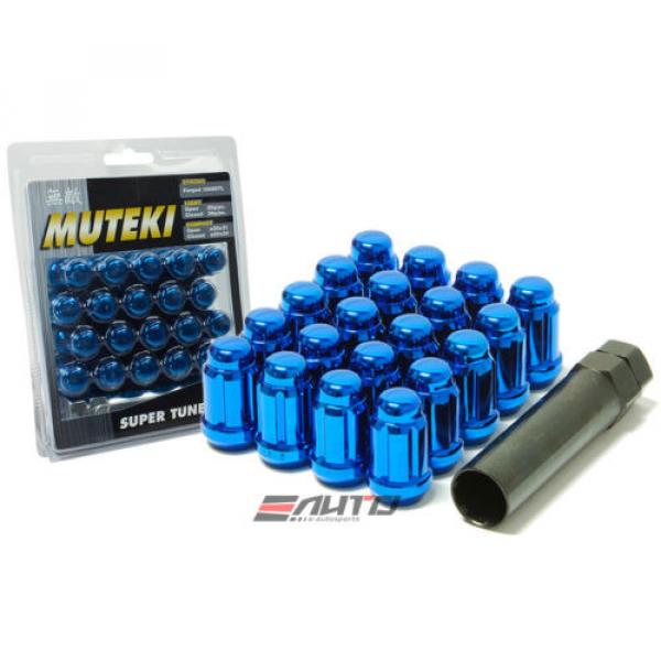 SPLINE 34mm MUTEKI WHEEL LOCK LUG NUT 12x1.5 M12 P1.5 BLUE CLOSE END d #1 image