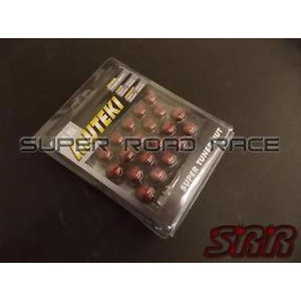 MUTEKI RED CLOSED END SPLINE TUNER LOCK LUG NUTS 20PCS 12X1.5 ACORN WHEEL RIM #1 image