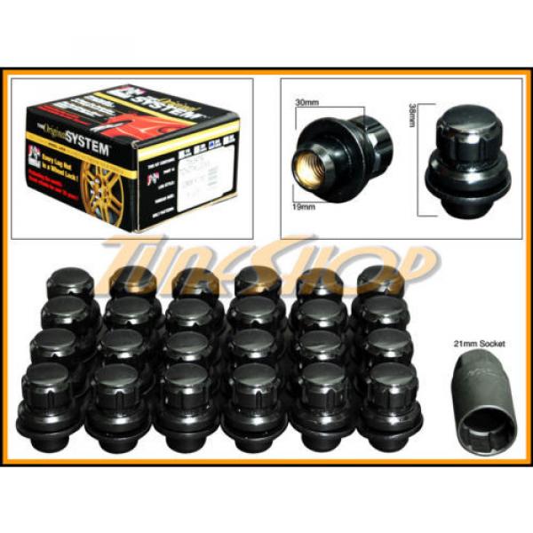 24 ALL LOCK GORILLA TOYOTA OEM STOCK FACTORY WHEELS RIM MAG LUG NUT 12X1.5 BLACK #1 image