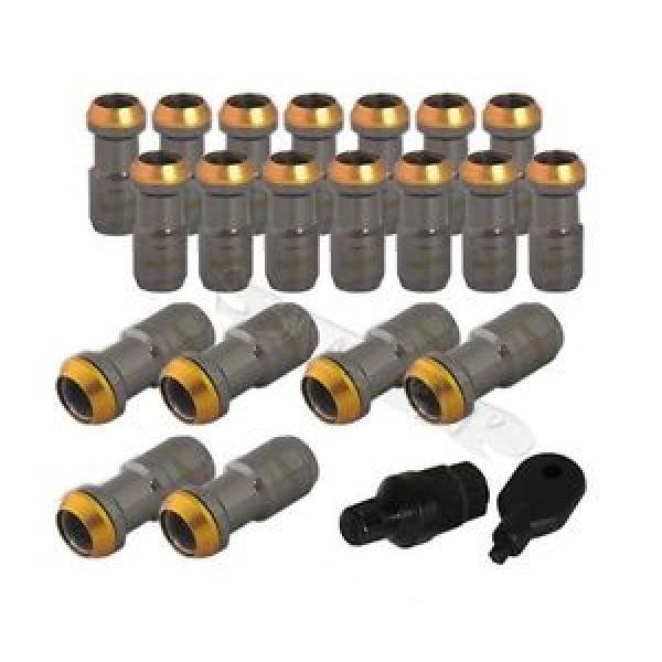 Universal 20 Piece M12 X 1.5&#034; Jdm Open Dual Lock Wheel/Rim Lug Nut Bolts Gm/Gold #1 image