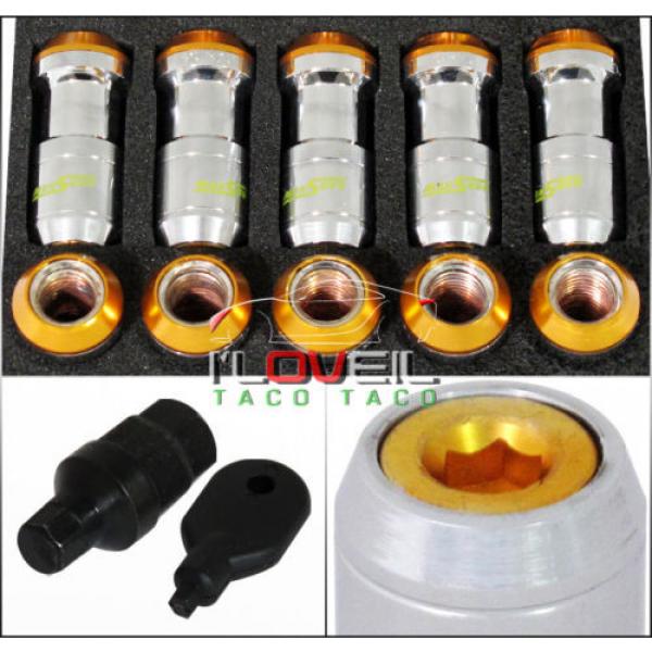 M12  X 1.5MM 20PC STEEL CNC ORANGE OPEN CLOSE END LOCK KEY EXTENDED LUG NUTS #3 image