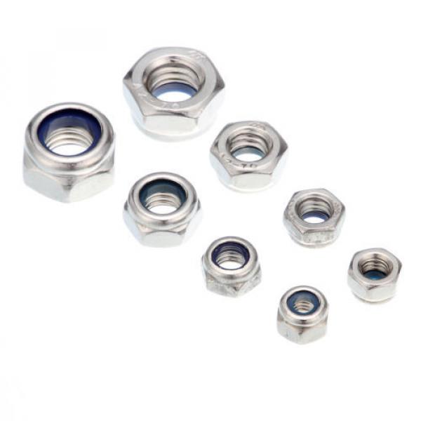 A2 Marine Grade Stainless Steel Nyloc/Nylon Insert Locking Nuts M4-M18 Choose #2 image