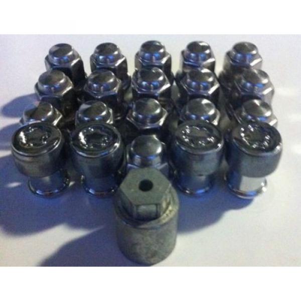 2005-2014 MUSTANG BULGE ACORN 1/2-20 LUG NUTS SET X20 1/2&#034; THREAD &amp; McGARD LOCKS #2 image