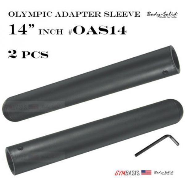 2-pack Body-Solid Stand to Olympic Plate Adapter Sleeve 14 Inch OAS14 &amp; Hex Lock #1 image