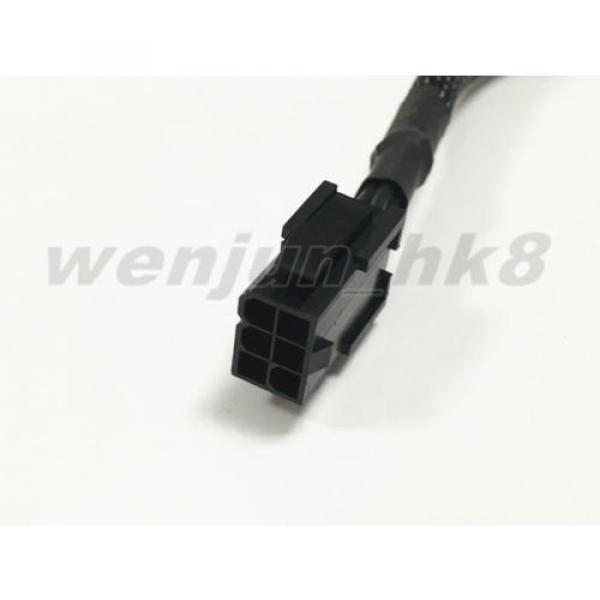 100PCS Black Sleeved PCI Express 6pin to 8pin Video Card Power Adapter Cable #4 image