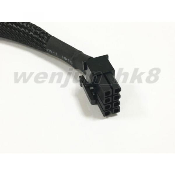 50PCS PCI Express 6pin to 8pin Video Card Power Adapter Cable Black Sleeved 24CM #3 image