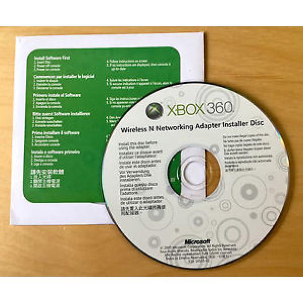 MICROSOFT XBOX 360 WIRELESS N NETWORKING ADAPTOR INSTALLER DISC &amp; SLEEVE ONLY #1 image