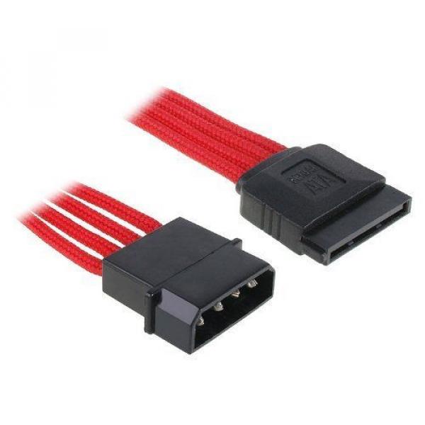 NEW BitFenix 45cm Molex to SATA Adapter - Sleeved Red/Black #5 image