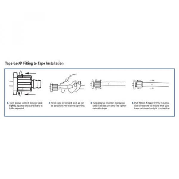 5/8 Drip Tape Valve Fittings Coupler Adapter Row Valves Loc Sleeve Water Garden #5 image