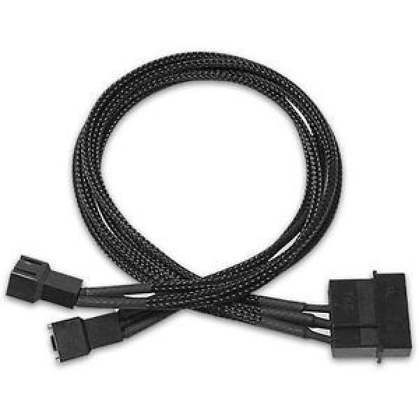 PQ481 Nanoxia 4-Pin Molex to 2 x 3-Pin Adaptor 30 cm Single Sleeve Int PC Cable #1 image