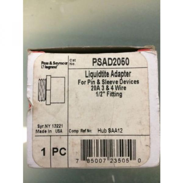 P&amp;S PSAD2050 PIN &amp; SLEEVE ADAPTER 20A 3,4W 1/2&#034; Fitting Liquidtite Aluminum #5 image