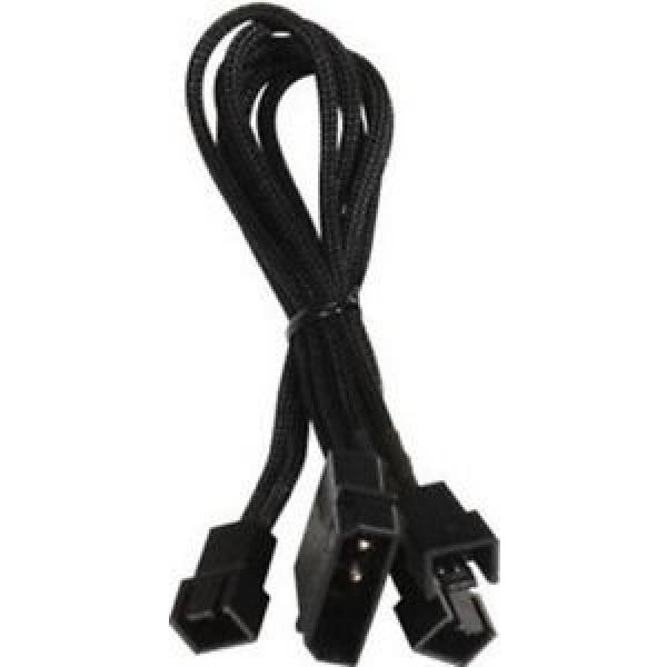 Cavo BitFenix Molex su 3x 3-Pin Adapter 20cm - sleeved nero/nero *CLCSHOP* #1 image