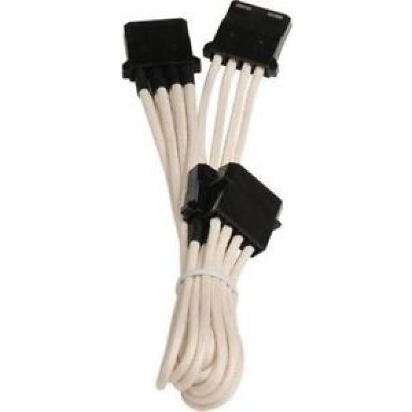 B0586105 CAVO BITFENIX MOLEX SU 3X MOLEX ADAPTER 55CM - SLEEVED BIANCO/NERO #1 image