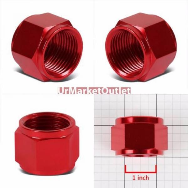 Red Aluminum Female Tube/Line Sleeve Nut Flare Oil/Fuel 16AN Fitting Adapter #2 image