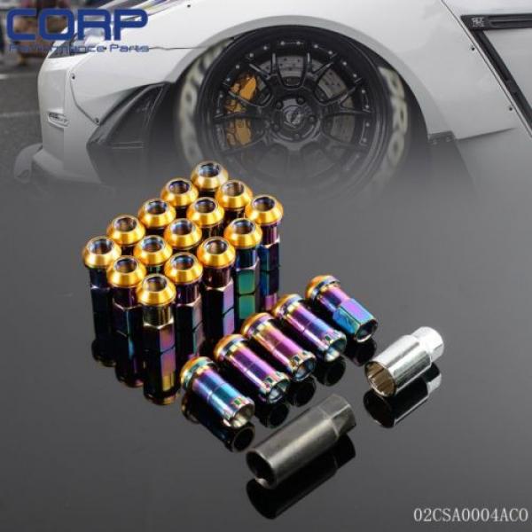 JDM Racing Wheel R40 Chrome Titanium Coating Lug Nuts Lock Set 1.25 X M12 20PCS #1 image