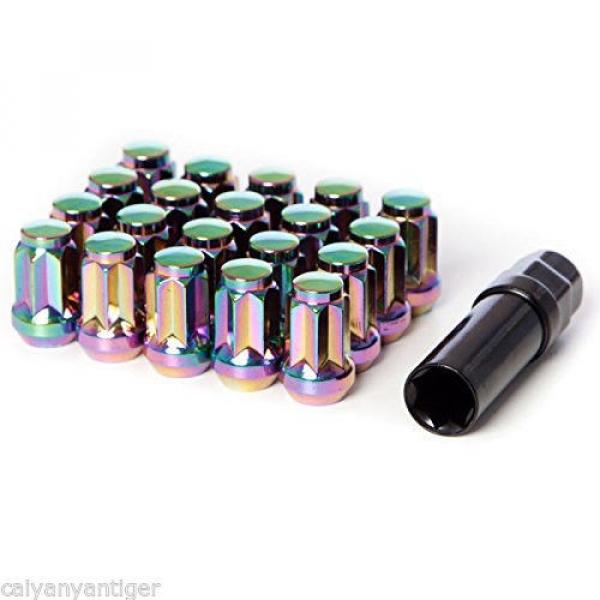 20*Colorful Chrome M12×1.5mm Lug Nuts Extended Racing Wheel Rim With Lock New!!! #4 image