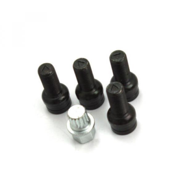 5pcs/Set 17mm Wheel Bolt &amp; Lock Lug Nut Fit For VW Golf Jetta Beetle Passat Audi #2 image