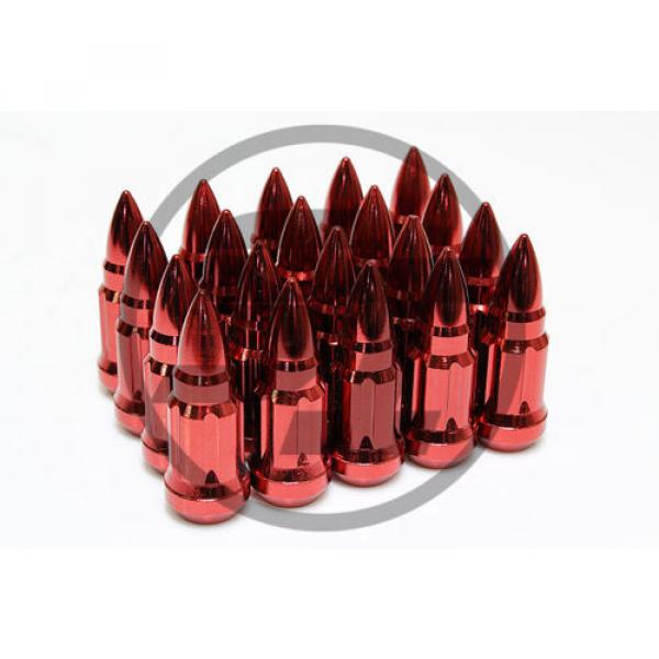 Z RACING BULLET RED STEEL LUG NUTS 12X1.5MM EXTENDED KEY TUNER CLOSED #1 image