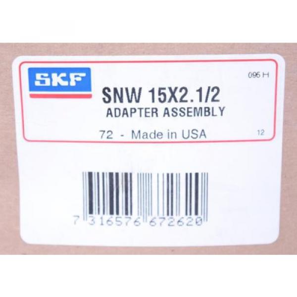 NEW NIB SKF SNW 15 x 2-1/2 Adapter Sleeve Assembly #2 image