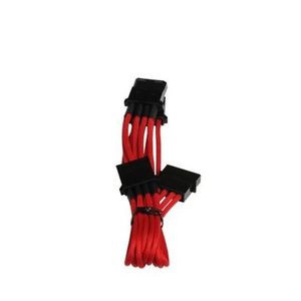 Cavo BitFenix Molex su 3x Molex Adapter 55cm - sleeved rosso/nero #1 image