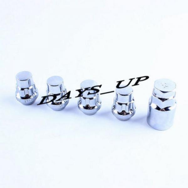 12X1.25 Chrome Locking Lug Nuts Set Wheel Locks Bulge Acorn Fits Nissan Infiniti #3 image