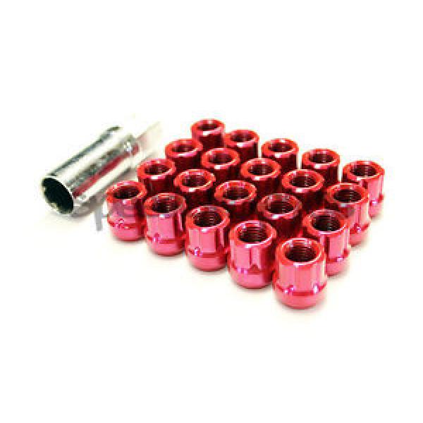 Z RACING TUNER SPLINE STEEL MAGENTA RED 20 PCS 12X1.25MM OPEN ENDED LUG NUTS SET #1 image