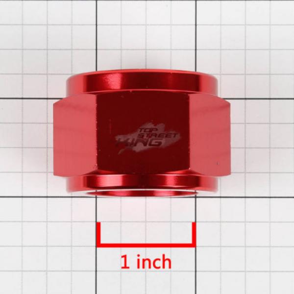 RED 16-AN 1&#034; TUBE SLEEVE NUT FITTING ADAPTER FOR ALUMINUM/STEEL TUBING LINE #2 image