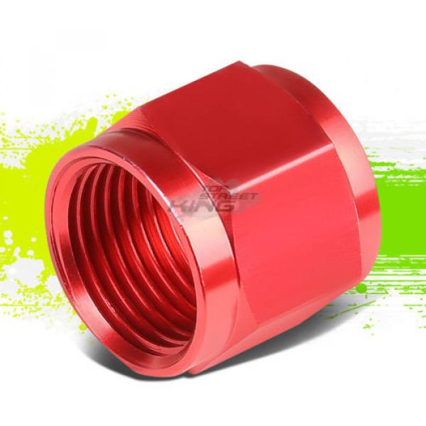 RED 4-AN 1/4&#034; TUBE SLEEVE NUT FITTING ADAPTER FOR ALUMINUM/STEEL TUBING LINE #1 image