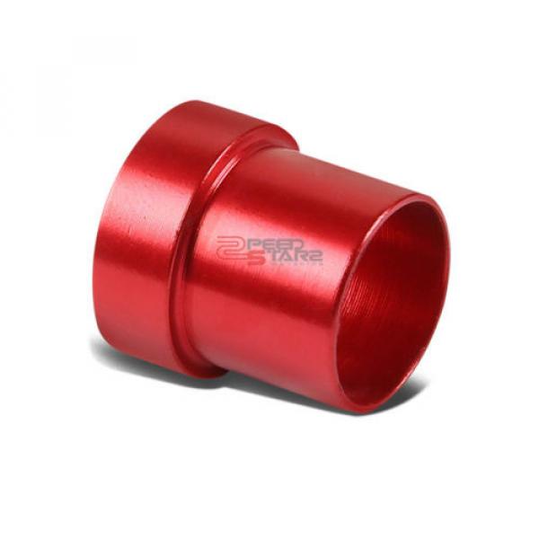 RED 4-AN AN4 TUBE SLEEVE FLARE FITTING ADAPTER FOR ALUMINUM/STEEL HARD LINE #1 image